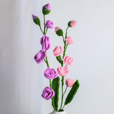 Lisianthus Crochet Flowers | Pink | 24 inches | 2 Pcs