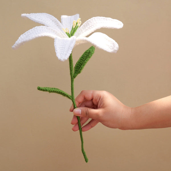 Crochet Flower | White | 46 cm