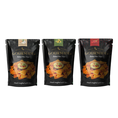 Pita Chips Snacks Combo | Chipotle, Roasted Garlic & Olive & Herbs | Healthy Snack | 125 g Each | Pack of 3