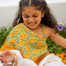 Cotton Sharara Set for Girls | Yellow & White