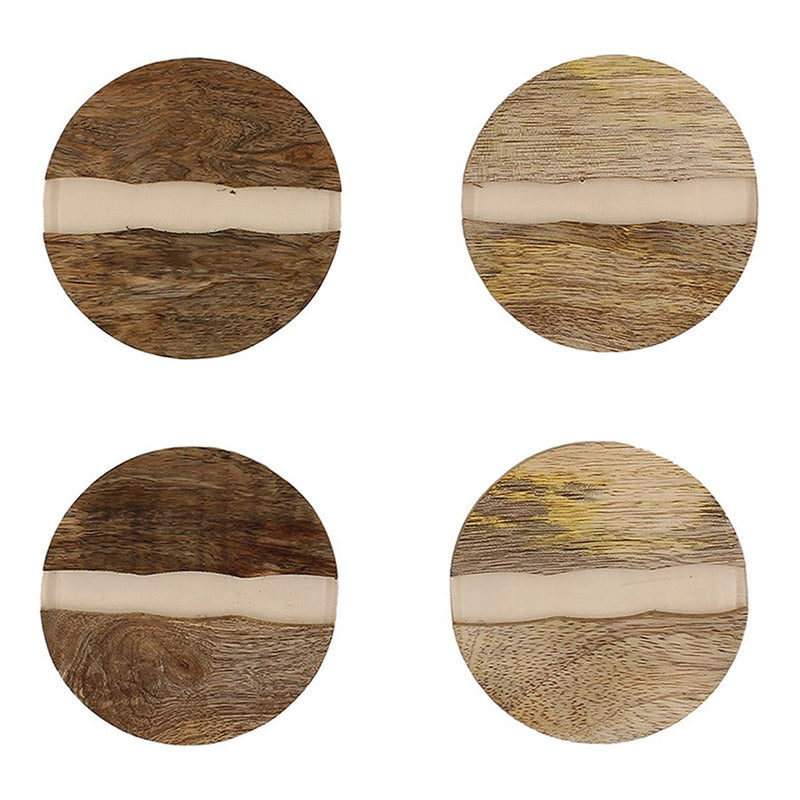 Table Coasters Gift Pack | Round Shape | Beige | 10 cm