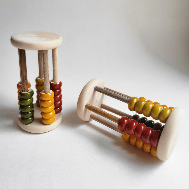 Wooden Baby Rattle | Rolling Abacus | Multicolour