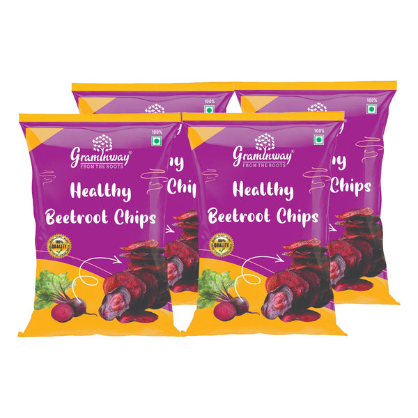 Beetroot Chips | Packed With Essential Vitamins | Pack of 4 | 50 g Each