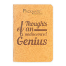 Recycled Paper Notepad | Cover Design: Thoughts of an Undiscovered Genius | 100 Pages