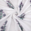Mulmul Cotton AC Dohar | Hand Block Print | Reversible | Single Size | Green & Purple