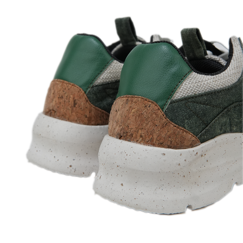 Organic Canvas Sports Shoes for Men | Dark Green