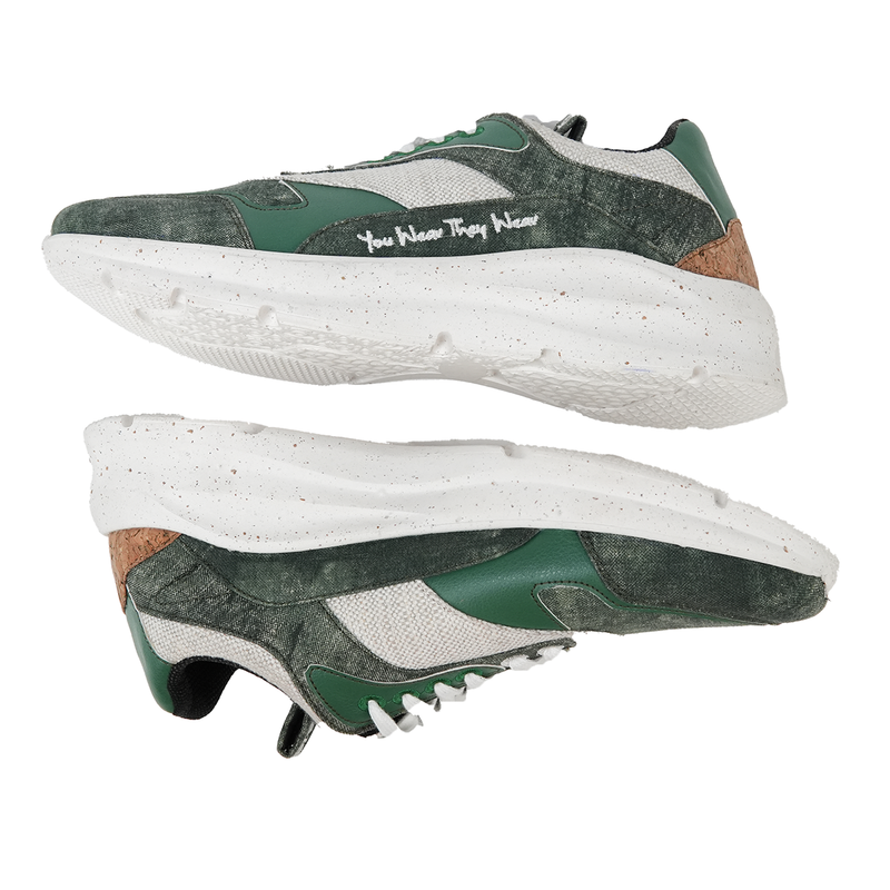 Organic Canvas Sports Shoes for Men | Dark Green