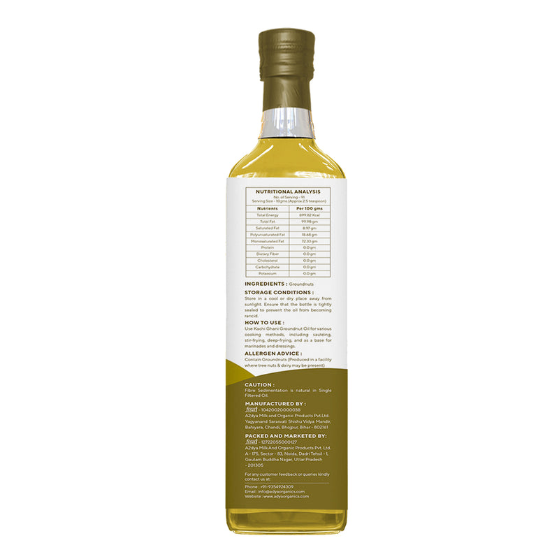 Groundnut Oil | 1 Litre | Synthetic Pesticide-Free | Cold-Pressed Cooking Oil