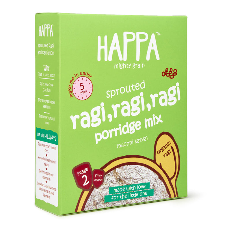 Ragi Porridge Mix | Ragi & Cardamom | Ragi, Banana & Mango | 2 Pouches | 200 g Each
