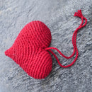 Heart Shape Soft Toys for Baby and Kids | Cotton Yarn | Red | 8.5 cm