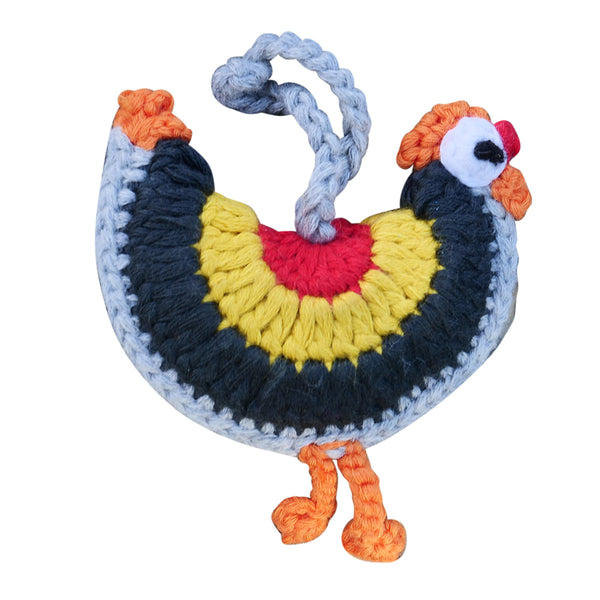 Rooster Soft Toy for Baby and Kids | Cotton Yarn | Multicolour | 8 cm