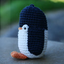 Penguin Soft Toy for Baby and Kids | Cotton Yarn | Black & White | 9 cm
