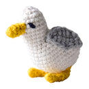 Duck Soft Toy for Baby and Kids | Cotton Yarn | White, Grey & Yellow | 8 cm
