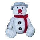 Snowman Soft Toy for Baby and Kids | Cotton Yarn | White  | 17 cm