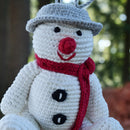 Snowman Soft Toy for Baby and Kids | Cotton Yarn | White  | 17 cm