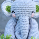 Elephant Soft Toy for Baby and Kids | Cotton Yarn | Blue | 15 cm.