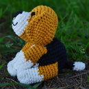 Dog Soft Toy for Baby and Kids | Cotton Yarn | Yellow | 11 cm