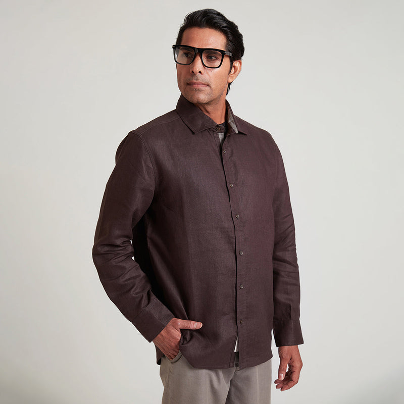 Semi Formal Shirt for Men | Organic Cotton | Full Sleeves | Charcoal Grey