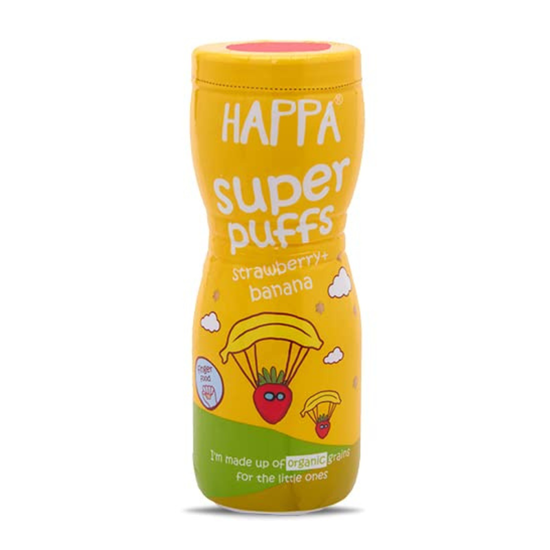 Healthy Snacks for Kids | Strawberry & Banana Super Puffs | Preservative Free | 40 g