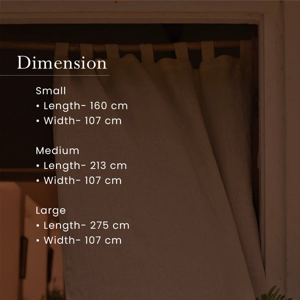 Linen Curtain | Solid | White & Beige