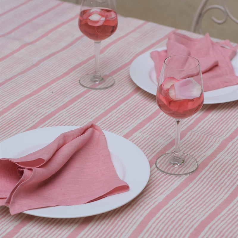 Linen Table Napkins | Plain | Set of 2 | Pink