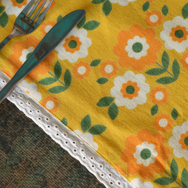 Linen Table Runner | Printed | Yellow