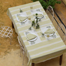 Linen Table Cover | Striped | Green