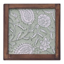 Cotton Coasters | Floral Design | Green