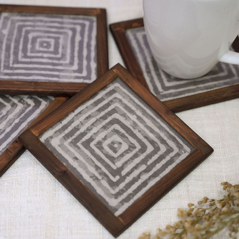 Cotton Coasters | Square Shape | Beige