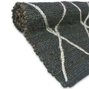 Jute Rug | Criss-Cross Design | Black