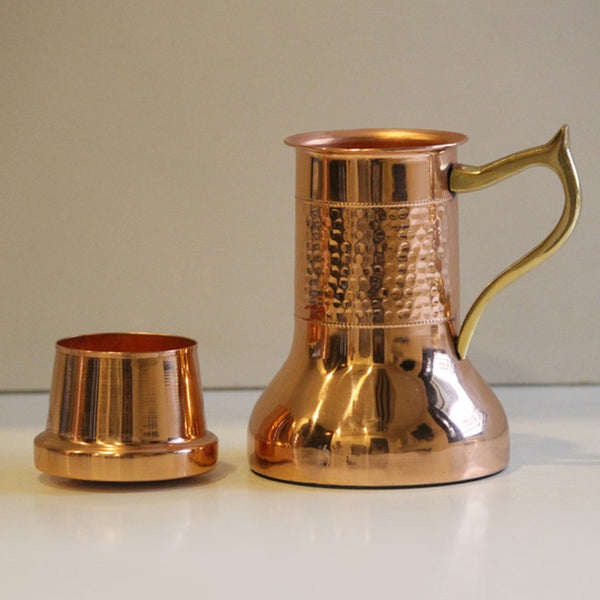 Copper Utensils | Copper Jug | Round Jug | 1.25 L