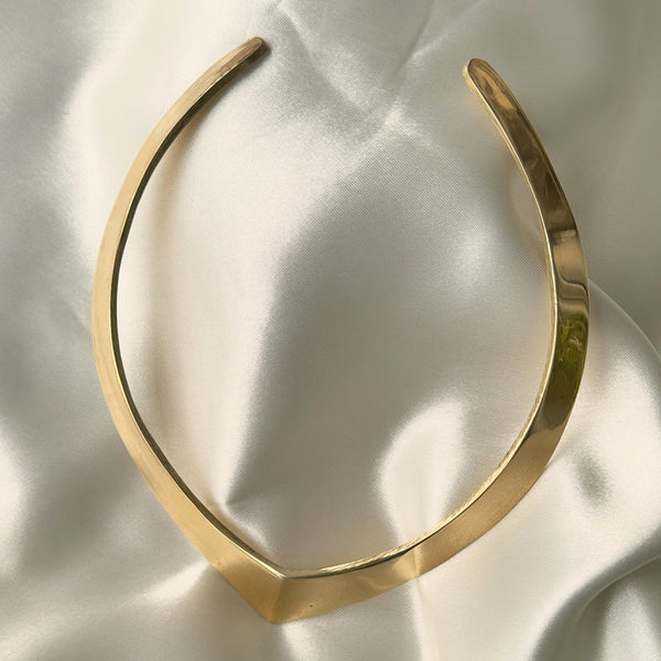 Brass Choker Necklace for Women | Gold Finish | Opulence