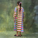 Upcycled Dress | Oversized | Striped Design | Multicolour