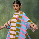 Upcycled Dress | Oversized | Striped Design | Multicolour