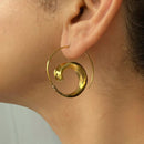 Brass Earrings for Women | Gold Finish | Swirl & Twirl