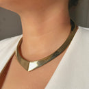 Brass Choker Necklace for Women | Gold Finish | Opulence