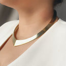 Brass Choker Necklace for Women | Gold Finish | Opulence