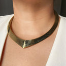 Brass Choker Necklace for Women | Gold Finish | Opulence