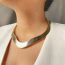 Brass Choker Necklace for Women | Gold Finish | Elysian