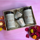 Wedding Gift Box Indian themed Container Set with Glasses | Stainless Steel | Set of 4