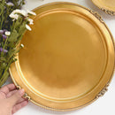 Victorian Round Brass Tray Matt | Set of 3