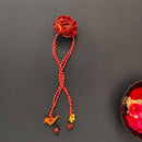 Cotton Rakhi For Brother | Rose Flower | Red
