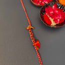 Cotton Rakhi For Brother | Bird | Red & Green