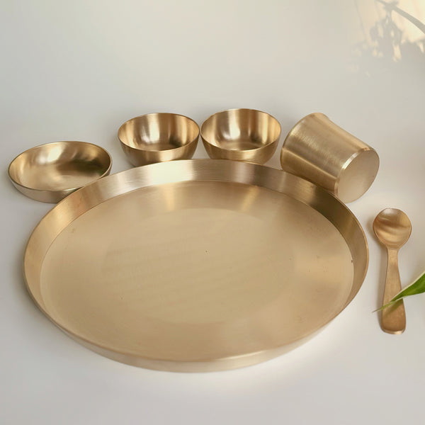 Kansa Thali Set | 12 inches | Set of 6