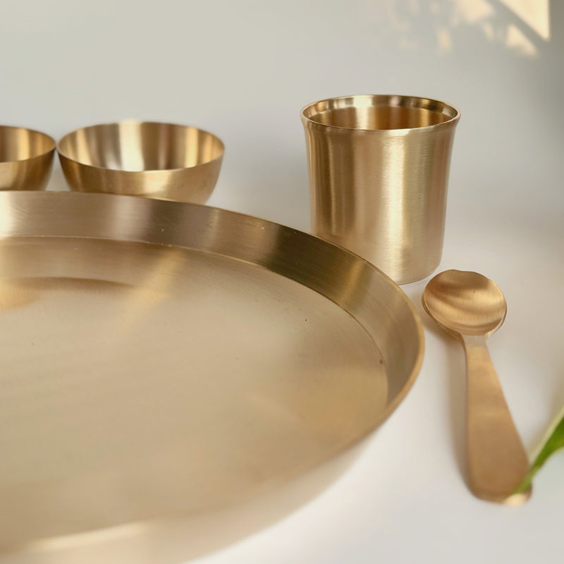 Kansa Thali Set | 12 inches | Set of 6