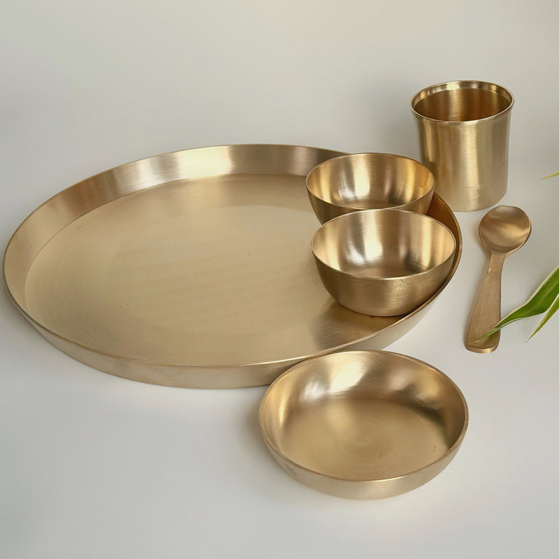 Kansa Thali Set | 12 inches | Set of 6