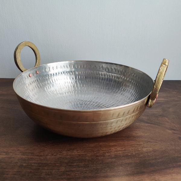 Brass Cookware | Brass Kadhai | 8 inch