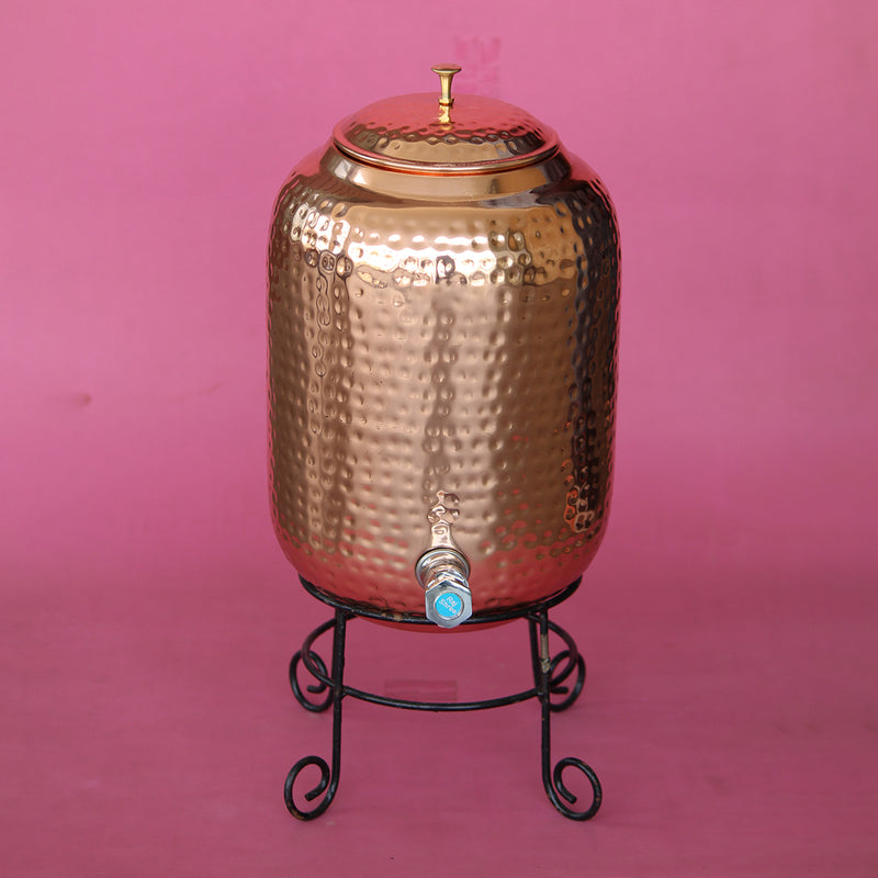 Copper Water Dispenser with Lid | 8 Litre