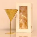 Brass Cocktail Glass Gift Box