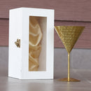 Brass Cocktail Glass Gift Box